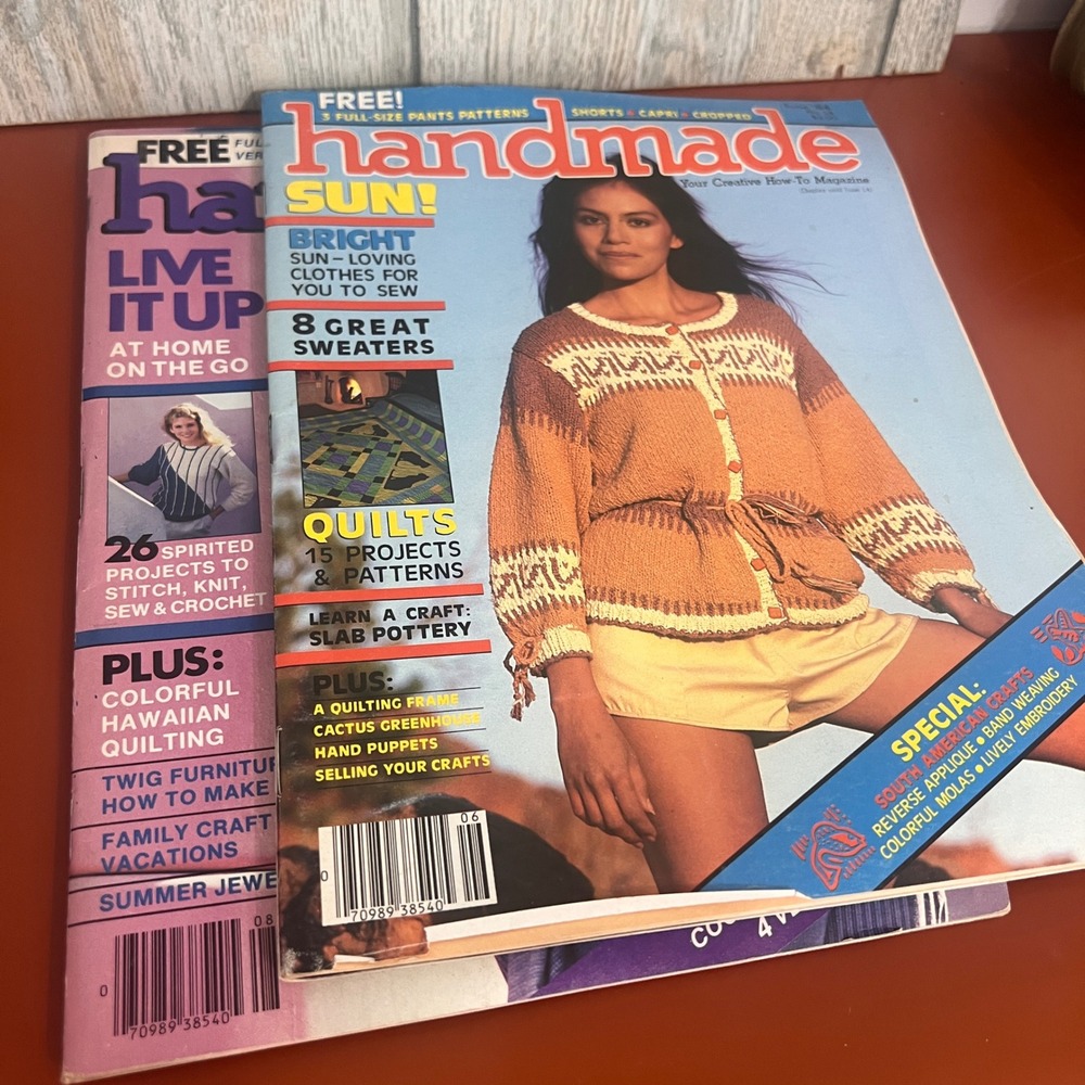 Vtg‎ Handmade Magazine Lot 1984 June No 14 August No 15 Sewing Quilting Patterns